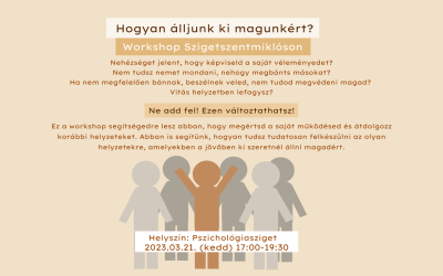 Hogyan álljunk ki magunkért? – Workshop Szigetszentmiklóson